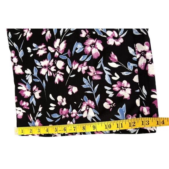 Kendall & Kylie Palazzo Purple Pant Floral Print High Waisted Multicolor Wide - Picture 9 of 15